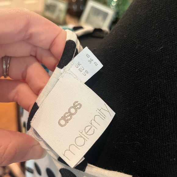 ASOS Maternity Floral and Polka Dot Midi Dress Sz 2 - Picture 5 of 5